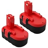 Exmate 18V 3.5Ah Battery Replace for Bosch BAT181 BAT025 BAT026 BAT160 BAT180 BAT189 PSR 18 VE-2 GSR VE-2 GSB 18 VE-2 13618 22618 23618 1644K 1662B 3860CK (18V 2 Pack)