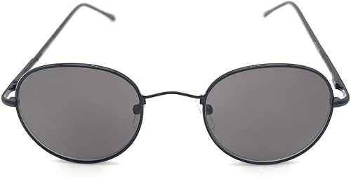 Pink Ribbon Shades The Hippie Round Sun Reader, gafas de lectura de metal funky, tramposos para hombres y mujeres