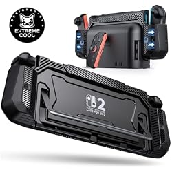 NinABXY Dockable Case for Nintendo Switch 2,[Exclusive Pop-up Joy-Con Quick Release][Military-Grade Protection][Stand Compatible] Switch 2 Protective Case with Ergonomic Grip, Hard PC Shell for Switch 2