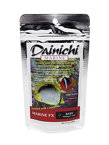 dainichi marine fish food marine fx sinking baby pellet 09-10 mm - 35 oz 100 g for tropical marine fish