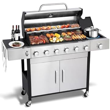 6 burner propane grill
