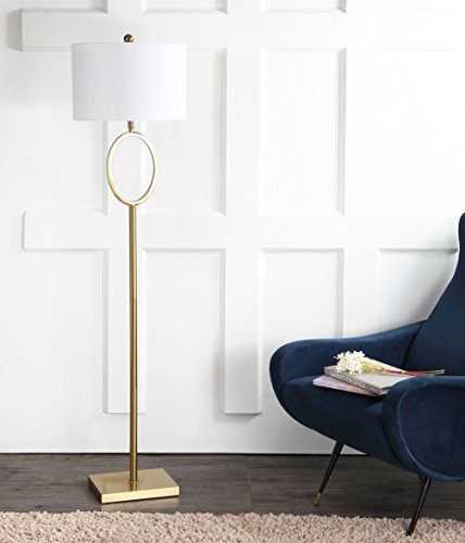 Jonathan Y Jyl1089A April 61" Metal Led Floor Lamp, Modern, Contemporary, Glam, Traditional, Office, Living Room, Family Room, Dining Room, Bedroom, Hallway, Foyer, Brass #TOP1