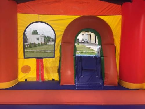 Pogo Bounce House Inflatable Water Slide for Kids, Backyard Commercial Castle Outdoor Playhouse Bouncer with Water Slide, Includes Blower, Anchor Stakes & Storage Bag, 18 x 12 x 14.5 - Thumbnail 7