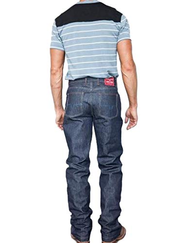 Kimes Ranch Men's Raw Dillon Relaxed Fit Bootcut Jeans Blue 36L 38W #TOP2