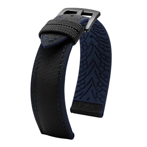 DNYXGDGSL iCo[ 20mm 22mm 24mm Xgbv Y h VR XguXbg W IK ZCR[ EH[^[S[Xg EHb`ohΉ(Black blue02,20mm)