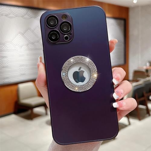 Coque iPhone 12 Pro violette diamant mat pour le quotidien