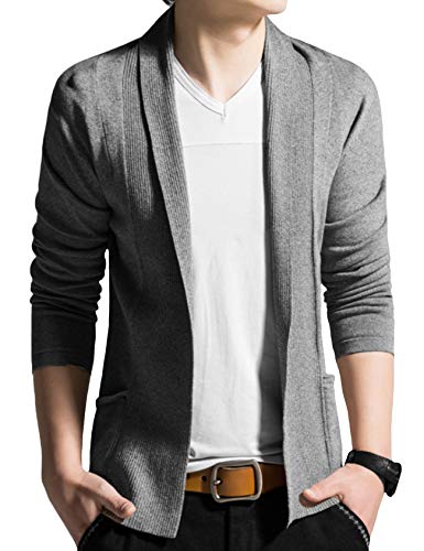 Letuwj Men's Cardigan Wool Hip Hop Basic