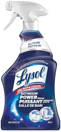 Lysol Bathroom Power Cleaner, All in One, Disinfectant Bathroom Foam Cleaner, Kills 99.9% of Bacteria & Viruses, 650mL