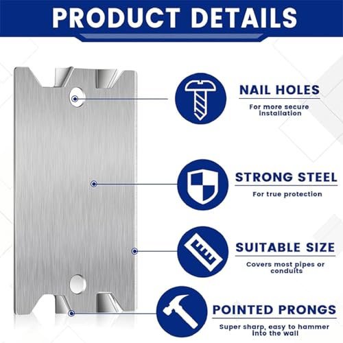 Placa de clavos de metal con punta puntiaguda para seguridad protectora de cables 5