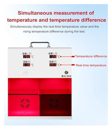 Comprobador de película solar para medición de aislamiento térmico, calibración automática y monitoreo directo de temperatura para ventana de coche y cristal, 1 paquete
