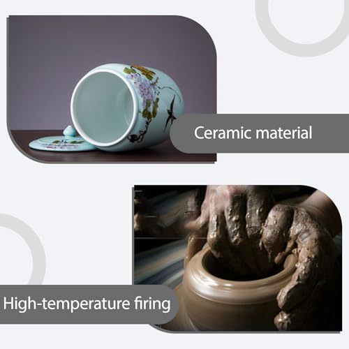 Cubo de arroz de cerámica de alta calidad: porcelana elegante y sellada para alimentos 4