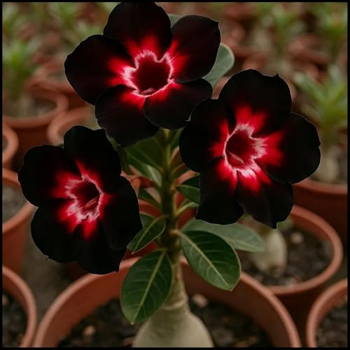 CUIKWA Decora tu hogar con Rosa del Desierto: Ilumina el rincón de tu balcón. Gran variedad y un efecto visual espectacular-1 bulbo-C