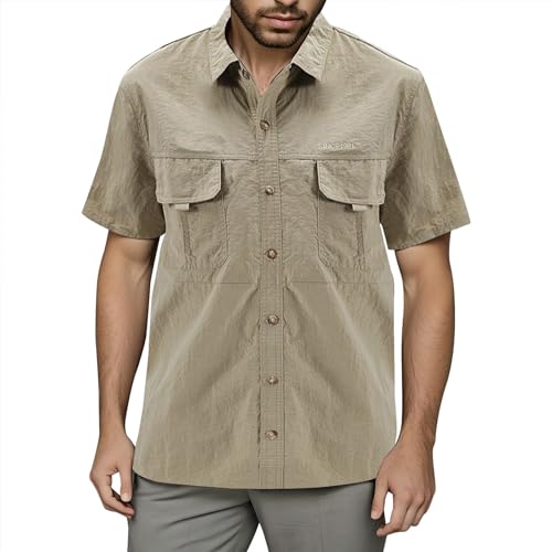 Chemise à manches courtes pour homme idéale pour la plage et l'été