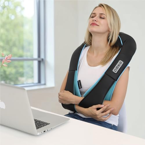 Image of Neck Shoulder Back Massager with Heat - Shiatsu Neck Massager Present for Christmas Gift for Men / Women / Mom / Dad - Deep Kneading Massage for Neck, Back, Shoulder, Waist, Leg, Feet and Muscle