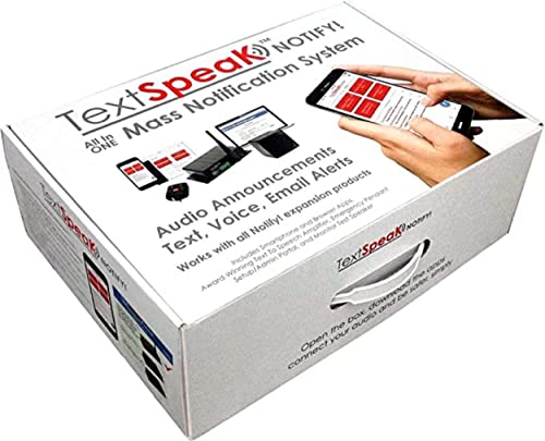 TextSpeak Notify! Mass Notification Alerting System - Cellular, All-in-One for Schools and Business - Active Shooter, Weather Alerts & Emergency Announcements