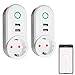 Produktbild Intelligente Steckdose, WiFi-USB-Steckdose, 1 Steckdose, 2 USB, Sprachsteuerung, Zeitschaltfunktion & Timer, kompatibel mit Alexa/Google Assistant Pack2 mit 2,1 A App Steuerung
