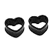 Produktbild Punk Paar Acryl Herz Ohrloch Tunnel Plugs Ear Ohrschmuck 22mm (Schwarz)