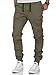 Produktbild Amaci&Sons Herren Stretch Jogger Basic Chino Jeans Hose Cargo 7002 Olive W32