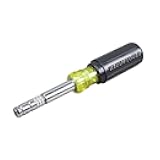 32596 Multi-Bit Screwdriver /Nut Driver, Magnetic 8-in-1 HVAC Slide Drive Tool with Hex, Phillips, Schrader Bits, Nut Drivers