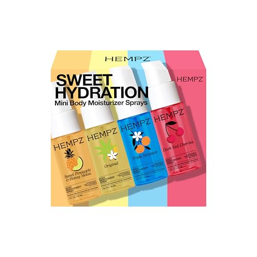 Hempz Mini Body Moisturizer Spray Set Hydrating Mist Travel Size Kit Giftable 1 oz