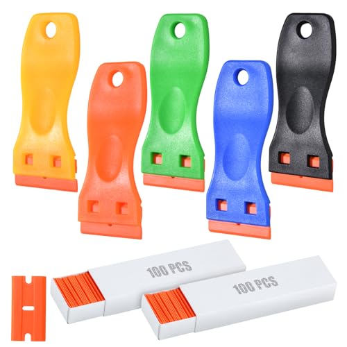 SPEEDWOX 5個セット プラスチック製カミソリ刃スクレーパー カミソリスクレーパー 両刃プラスチック剃刀刃 剃刀スクレーパー カミソリの刃スクレーパー カミソリ刃スクレーパーセット 200個両刃プラスチックブレード付き ステッカー/シール/ラベル/接着剤剥がし SPEEDWOX 5個セット プラスチック製カミソリ刃スクレーパー カミソリスクレーパー 両刃プラスチック剃刀刃 剃刀スクレーパー カミソリの刃スクレーパー カミソリ刃スクレーパーセット 200個両刃プラスチックブレード付き ステッカー/シール/ラベル/接着剤剥がし