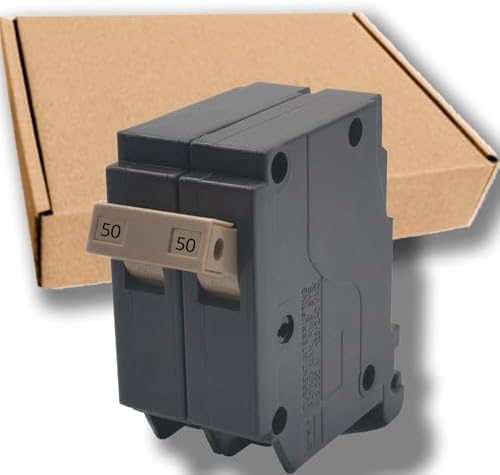 50 Amp 2-Pole Circuit Breaker, 3/4-Inch Plug-in Type Molded Case