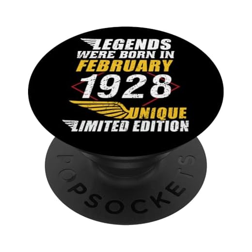 Cumpleaños Febrero 1928 Edición Limitada Regalo February PopSockets PopGrip Intercambiable