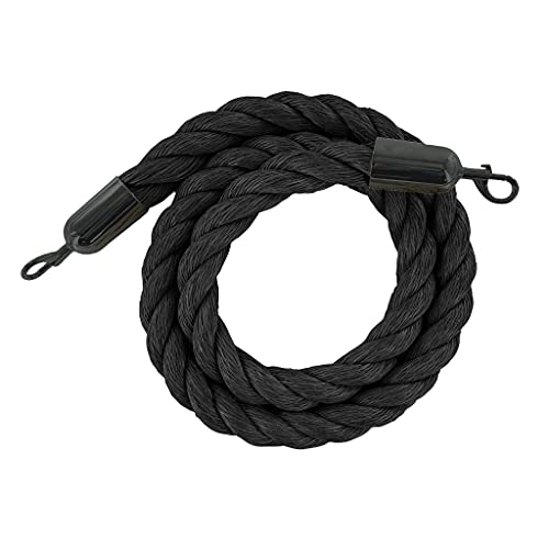 Montour Line Black Heavy-Duty Twisted Polypropylene Rope 6 Feet with