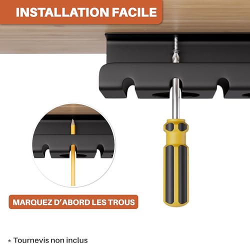 Chemin de cable pour ranger les multiprises sous le bureau - 6