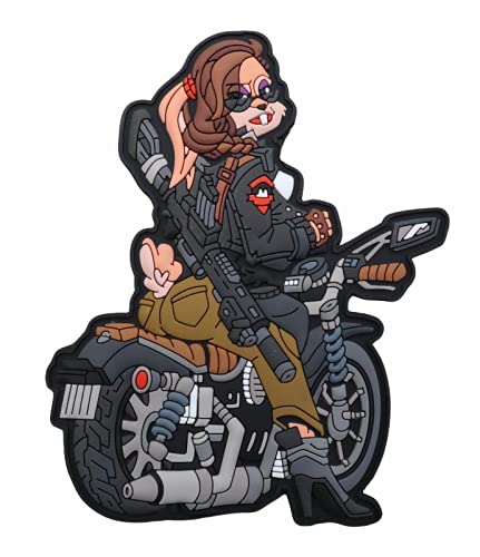 Airsoft Rabbit Moterbike Biker Bunny Morale Patch