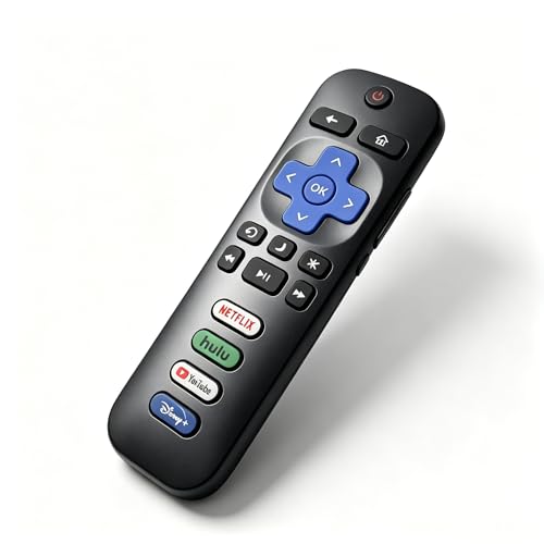 Replacement Remote Control for Roku TV ONLY,Compatible with TCL,Hisense Roku TV,Onn,Sharp,Insignia,Element&Westinghouse Roku TVs,with Netflix Hulu YouTube Disney+ Shortcut Keys(Not for Roku Stick)