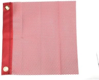 Red Jersey Safety Flags with Grommets - 18 Jersey Flag w/Grommets - Retail Packaged