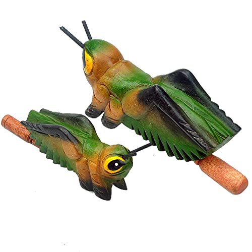 Wooden Cricket Guiro Rasp Instrument - Percussion Musical Tone Block Craft #TOP2