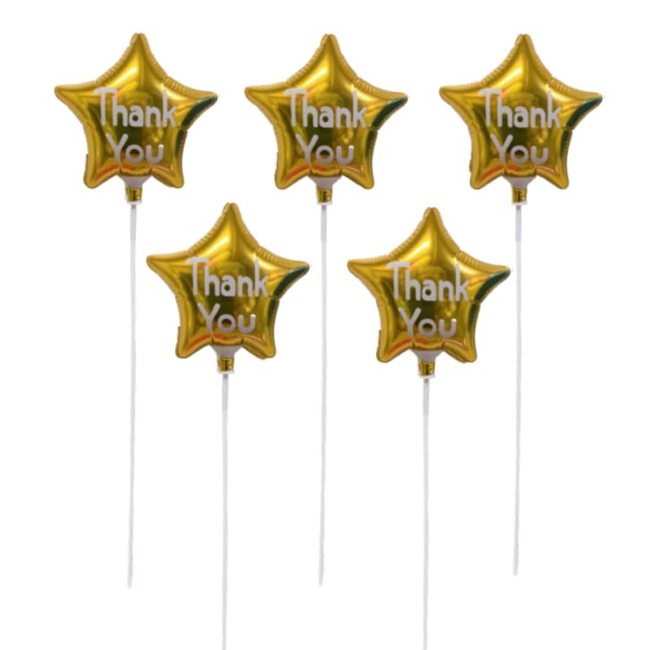 Amazon | ミニバルーン スティック付き スター5本セット 「Thank You