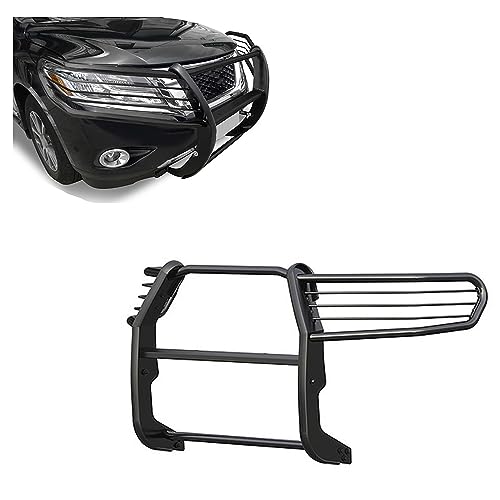 Image of Black Horse Grille brush Bumper Guard Modular Black Compatible with 2013-2018 Nissan Pathfinder-17A110403MA