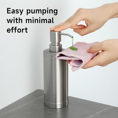 Gappo Y35045 Brushed Nickel Soap Dispenser Stainless Steel Metal Pump Hand Lotion Bottle thumb #4