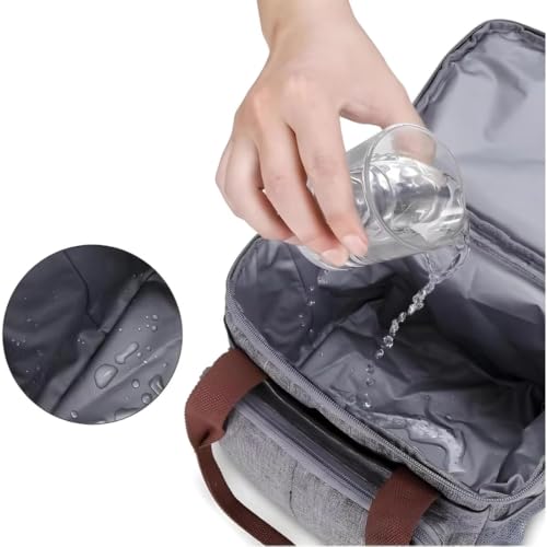 Bolsa Térmica Lancheira Marmita Grande 2 Compartimentos, Espaçosa, Alça Ajustável, Unissex, Lanches,