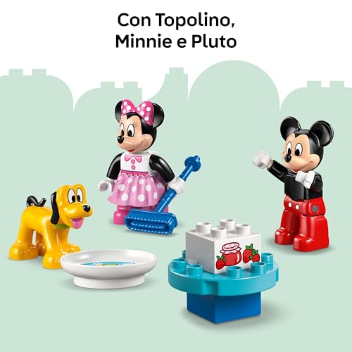 DUPLO Disney La Casa di Topolino con Minnie e Pluto Giocattolo - Gioco Didattico per lo Sviluppo della Motricità Fine con 3 Personaggi e Toodles - Regalo per Bambini e Bambine da 2 Anni - 10465 - Lego - Immagine 5