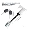 Hoypeyfiy Bonnet lock Repair Kit Lacth with 2 keys Replacement for Ford Focus MK2 2004-2012 (1343577-Long Type Rod) #1