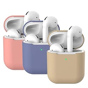 3X Hoesje voor AirPods Case Cover Skins, Mocarheri voor Airpods Case Siliconen Case Beschermende Shockproof [Front LED…