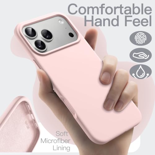 Image of JETech Silicone Cover Case for iPhone New Pro Max, Silky Touch, Light Pink