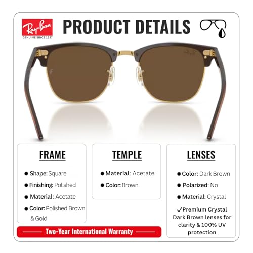Image of Ray-Ban RB3016F CLUBMASTER CLASSIC LOW BRIDGE Sunglasses w /Official Kit