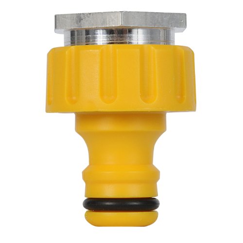 Hozelock Ltd 2304P9000 Indoor Tap Connector with Thread, M22, Yellow