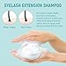 600ml Lash Shampoo Bulk, Eyelash Cleanser for Extensions, Safe Makeup Remover, Non-irritating or Burning Formula Eyelid Foaming Cleanser Best for Professional Salon and Home Use (Unscented)