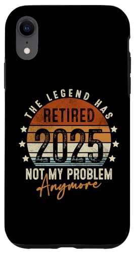 Custodia per iphone xr the legend has retired 2025 retro vintage funny retirement