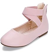 Hehainom Girls Dress Shoes Toddler Little Kids Gracy Ballet Mary Jane Ballerina Flats with Elasti...
