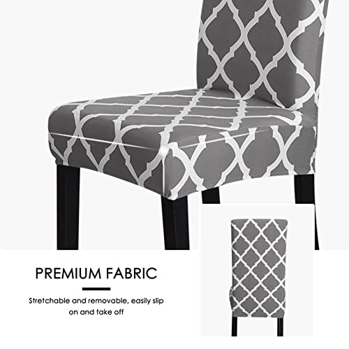 Forcheer Pattern Stretch Chair Covers For Dining Room Set Of 4,Printed Stretchable Dining Chair Slipcover Washable Removable For Kitchen,Hotel,Restaurant,Ceremony Universal Size(4Pcs,Geometry) #TOP7