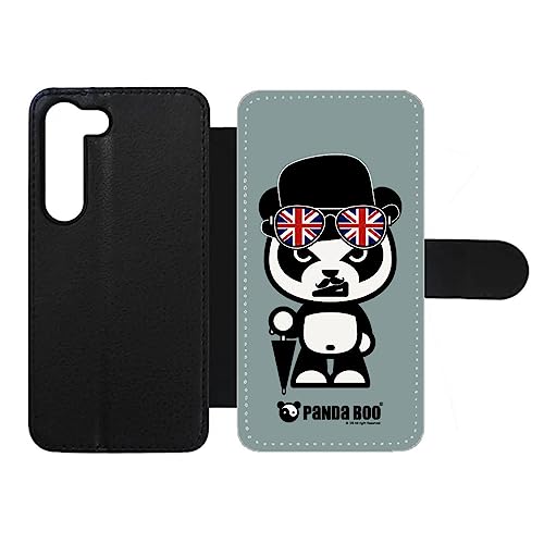 Étui cuir Samsung Galaxy S23 Panda Boo rabat magnétique protection humour