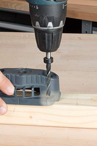 wolfcraft Mobile Bohrhilfe I 4686000 I Für exakte 90°-Eintauchwinkel