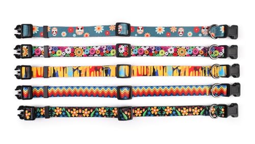COSYHOMELONDON Dog Collar for Small Dogs Cute Small Medium Large Dog Pet Collar, with Floral Patterns - Image 4